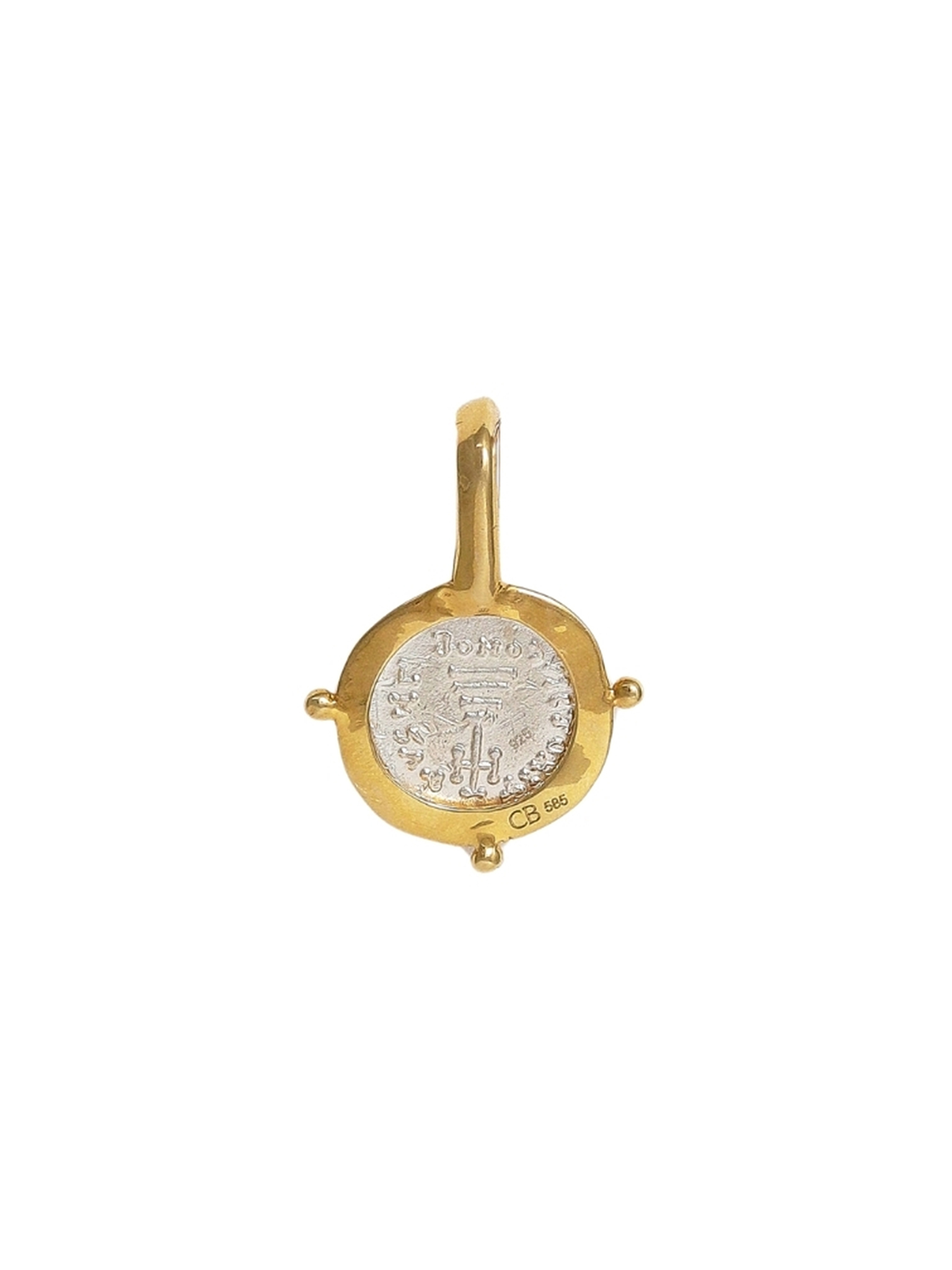 Khazaria pendant in sterling silver and diamond - solid gold